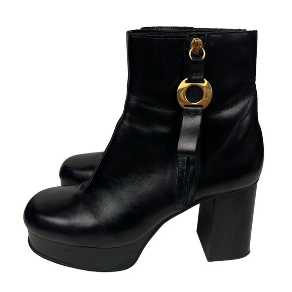 See By Chloe Jenny Leather Platform Boots - Picture 4 of 9
